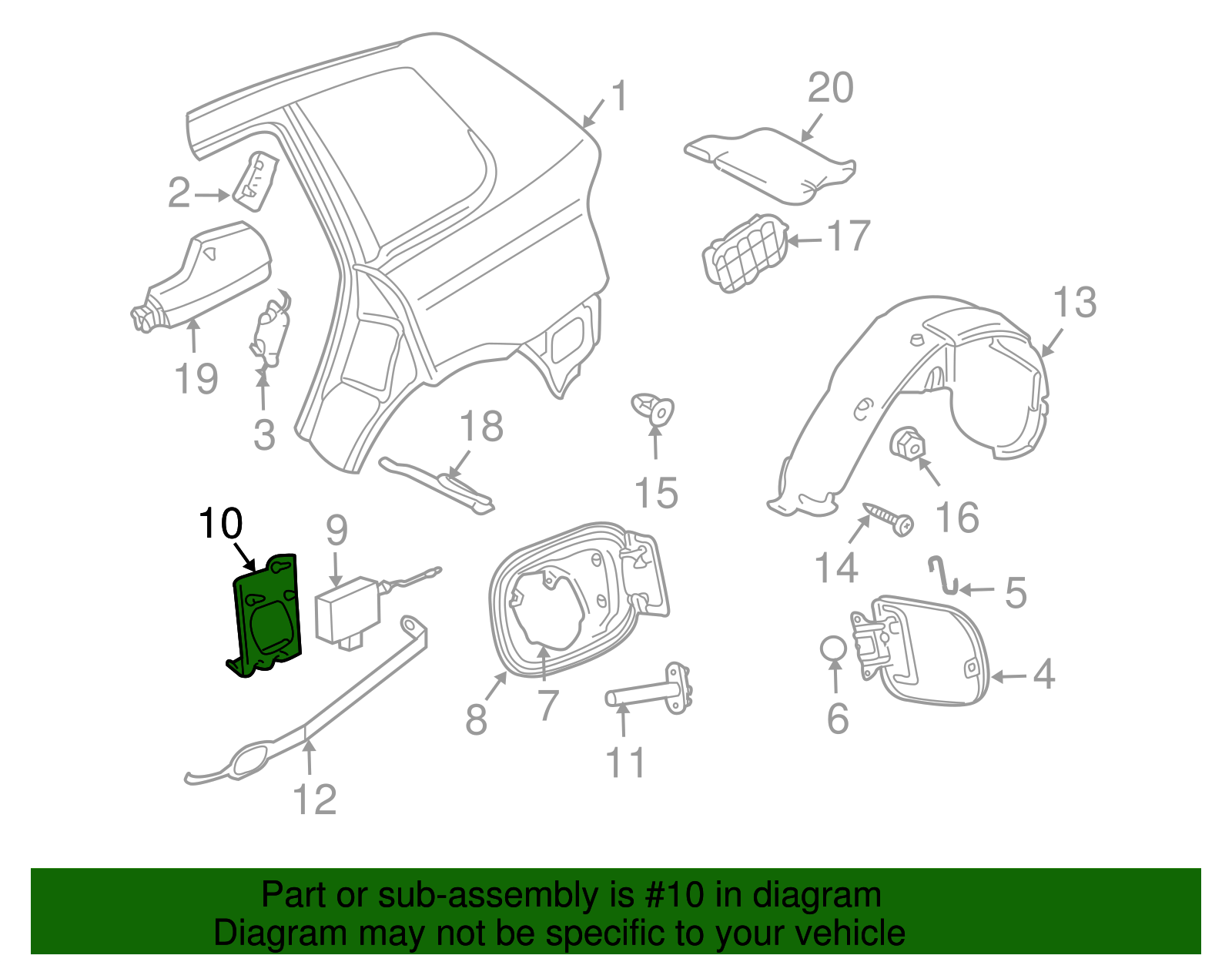 Release Solenoid Bracket - Volkswagen (7L6-810-884)