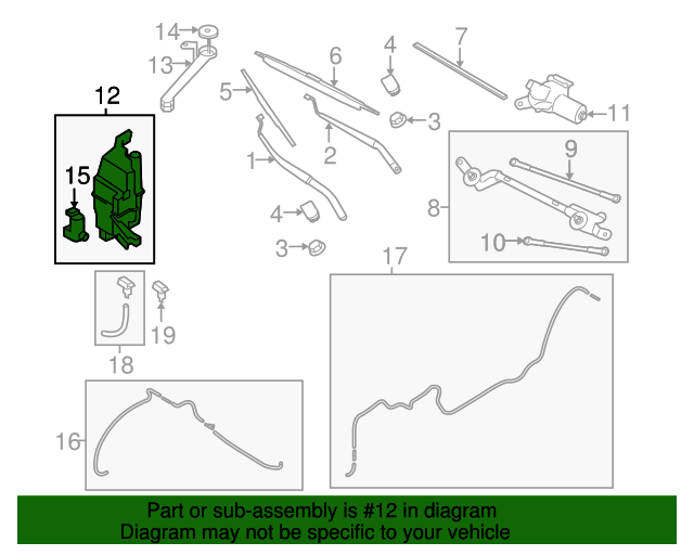 20172020 Nissan Rogue Washer Reservoir 289106FL0A XportAuto