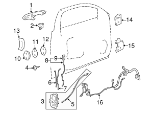 Front Left Driver Side Door Handle – Fits 2005-2013 Chevrolet Impala & More (15844775, Smooth Black)