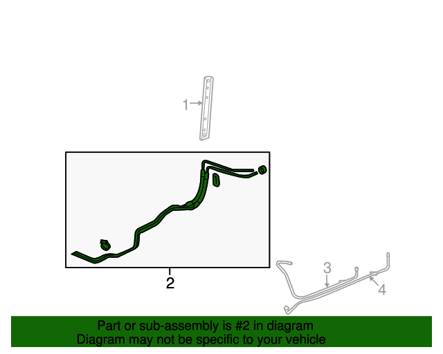 15147184 Automatic Transmission Fluid Cooler Inlet and Outlet Line