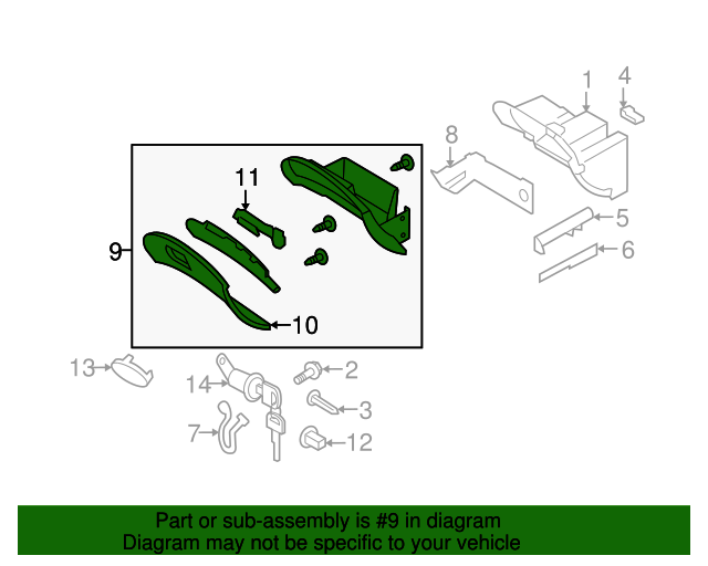 20082014 Subaru Tribeca Glove Box Assembly 66120XA04AMV Subaru Parts Plus