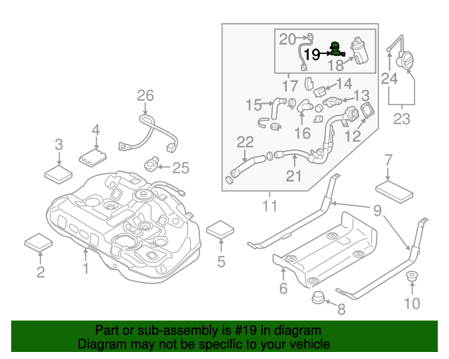 20162020 Kia OEM NEW 201620 Kia Optima Hybrid.Fuel System Canister