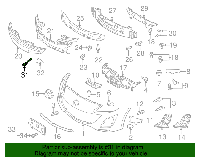 20102013 Mazda 3 Tow Hook BBM450EJ0A
