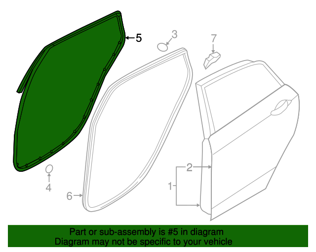 Right Genuine Hyundai 83241-A5000 Interior Door Belt Weatherstrip Rear Right Genuine Hyundai 83241-A5000 Interior Door Belt Weatherstrip Rear