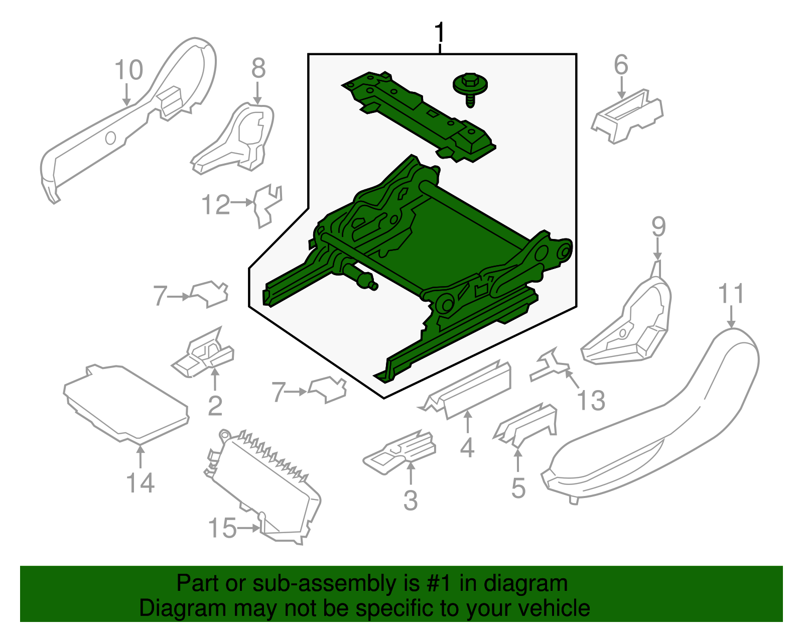 Seat Track - Ford (GD9Z-9661711-A)