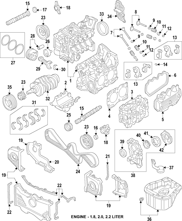 LSAILON Head Gasket Set Intake Exhaust Valves for 2002-2005 Saab 9-2X Subaru Impreza 13202-AA401 LSAILON Head Gasket Set Intake Exhaust Valves for 2002-2005 Saab 9-2X Subaru Impreza 13202-AA401