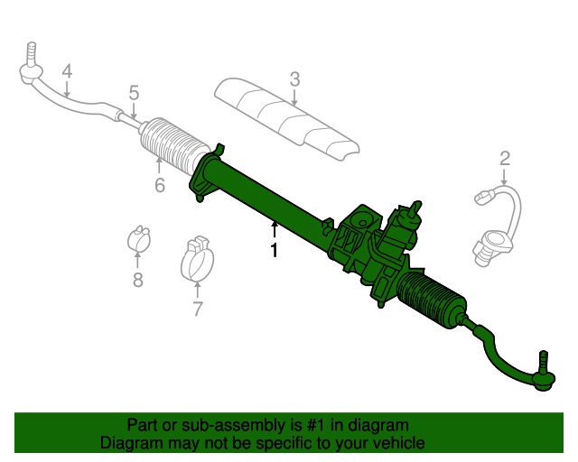 36050359 Rack And Pinion Assembly 20052009 Volvo Volvo OEM Parts Direct
