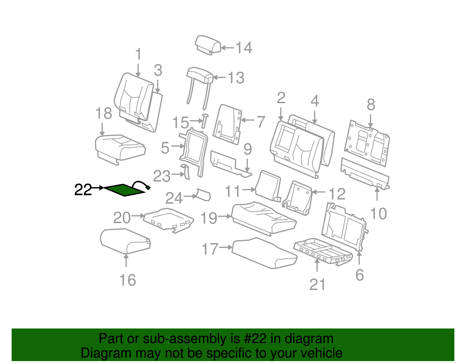 Heater Assembly, R/Seat Cushion (19127755)