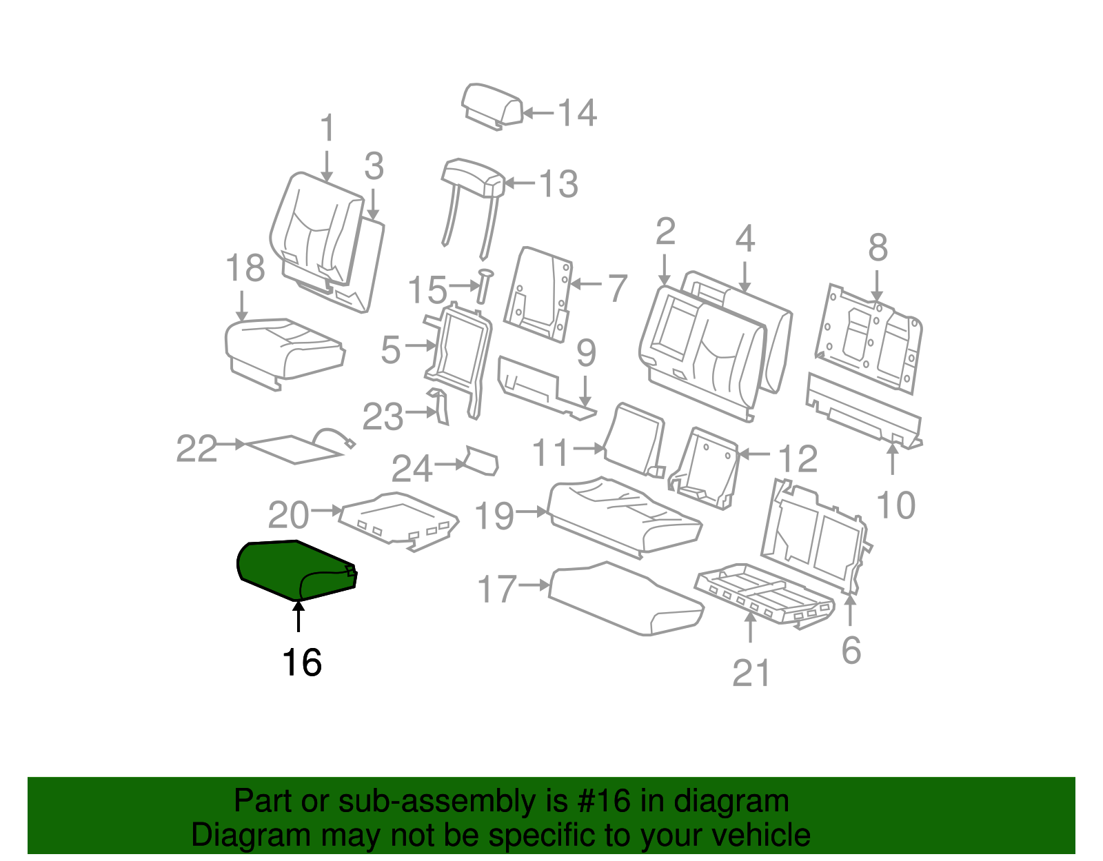 Pad, R/Seat Cushion (19127648)
