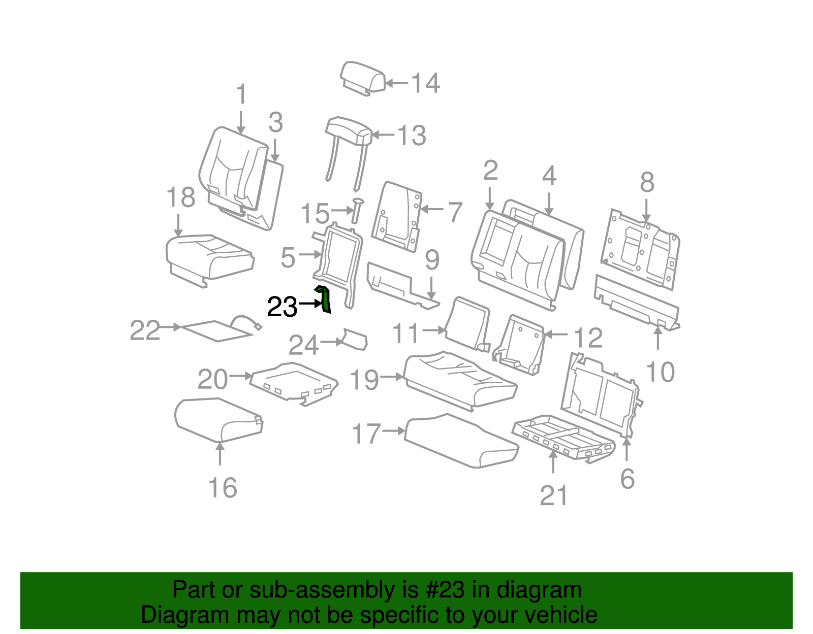 Strap, R/Seat Black Cushion Lat                *Brick (19127616)