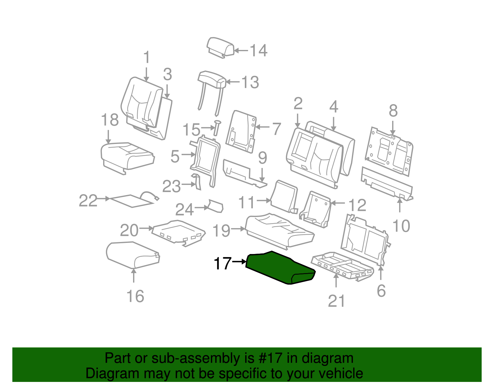 Pad, R/Seat Cushion (19127647)