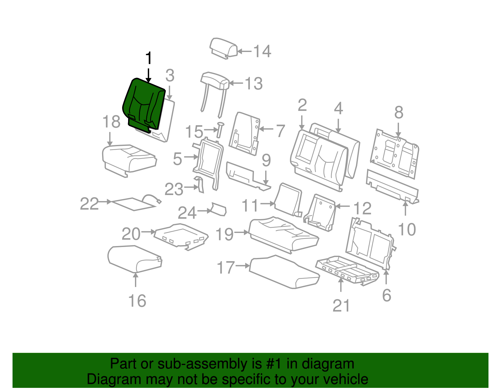 Cover, R/Seat Black Cushion                    *Ebony (19127634)