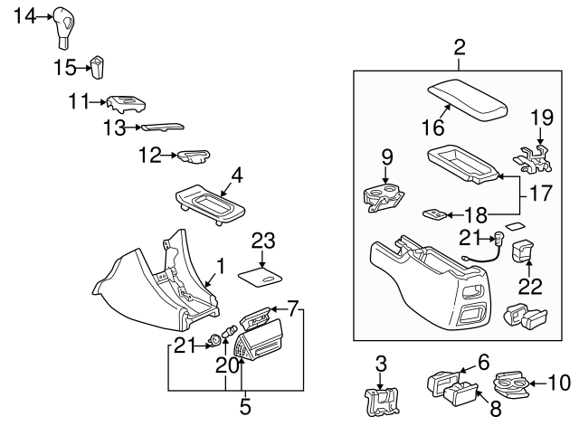 Clip De Bloqueo Para Reposabrazos De Consola Central - Compatible Con Toyota, Lexus, Número 58908-33030