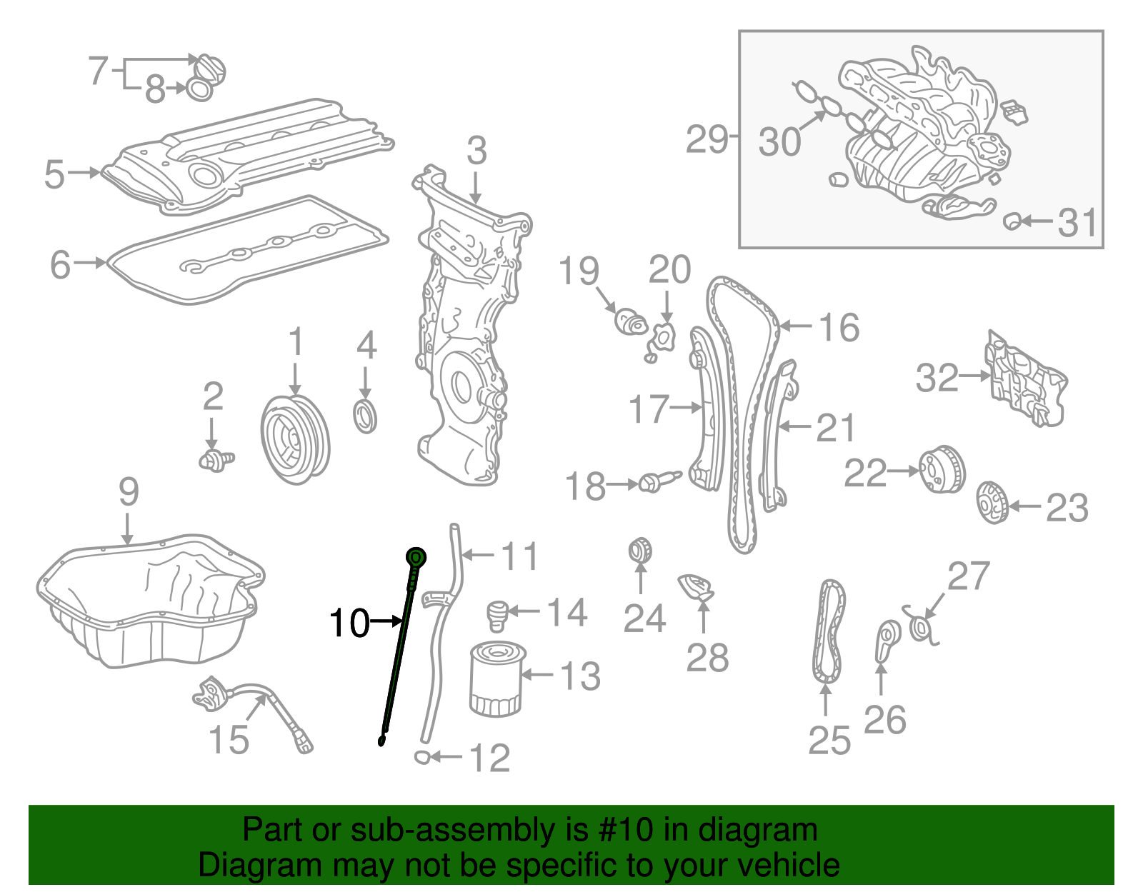 Engine Oil Dipstick - Scion (15301-28041)
