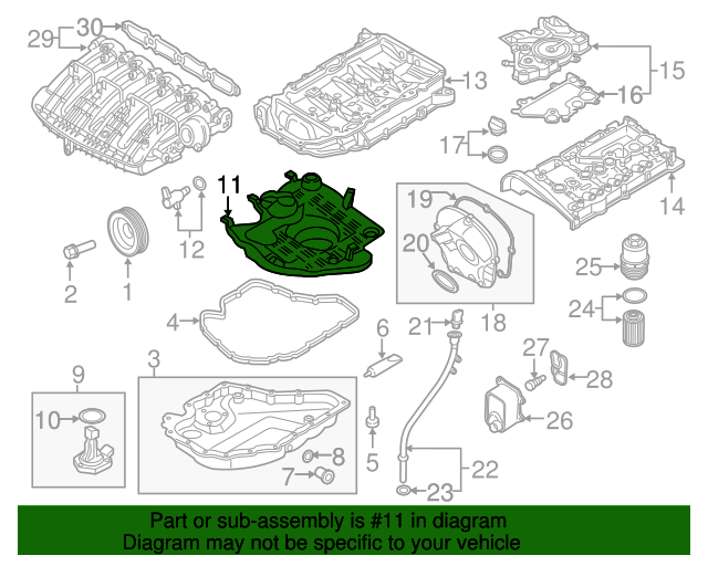 20132022 Volkswagen Oil Pan Baffle 06K103138Q OEM Parts Online