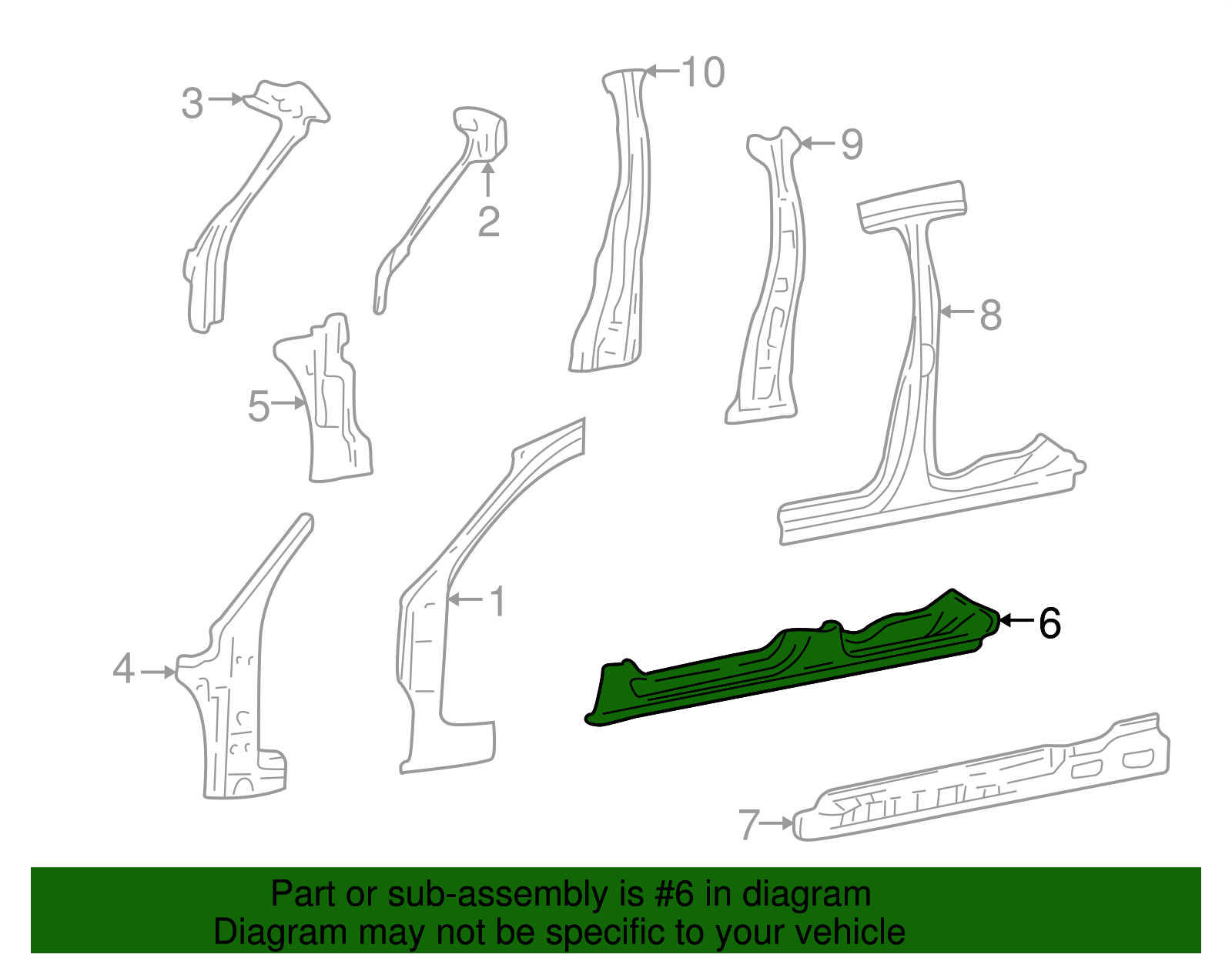 Rocker Panel - Ford (YF1Z-7410128-AA)