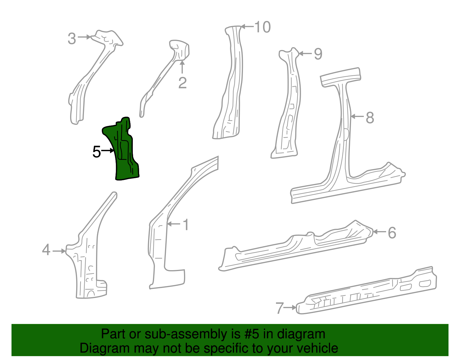 Cowl Side Panel - Ford (YF1Z-5402038-AA)