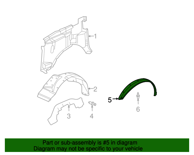 20032020 GM Wheel Arch Molding 10356834