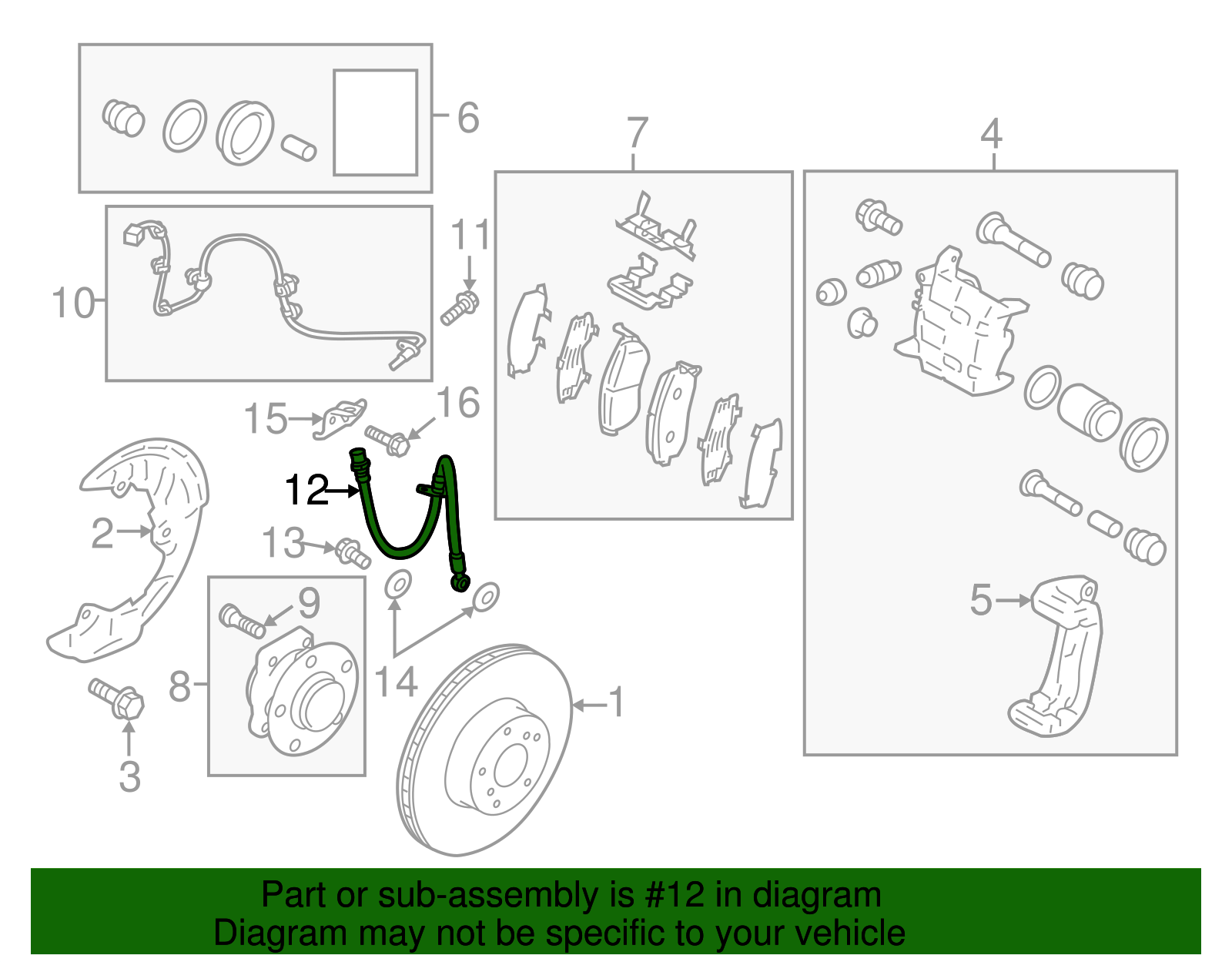 Brake Hydraulic Hose - Scion (SU003-04681)