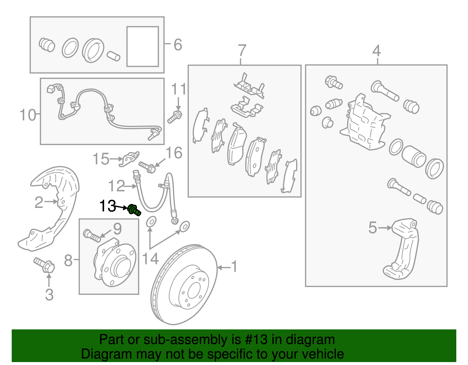 Brake Hose Bolt - Scion (SU003-00600)