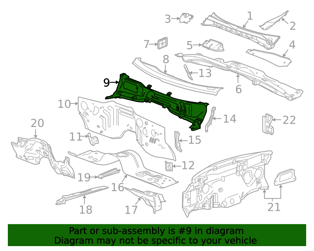 2019-2024 GM Plenum Lower Panel 84561254 | TascaParts.com