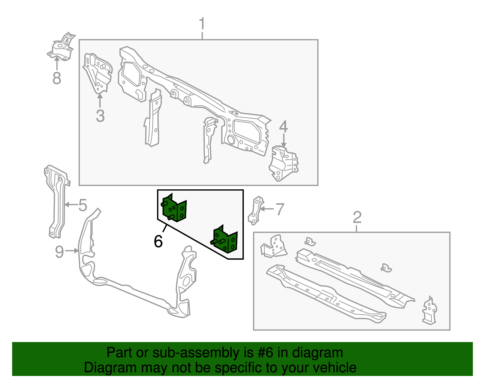 Bumper Bracket - Ford (YL8Z-17B762-BA)