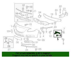 Genuine OEM Passenger Side Front Bumper Fascia Side Bracket Part - View #2