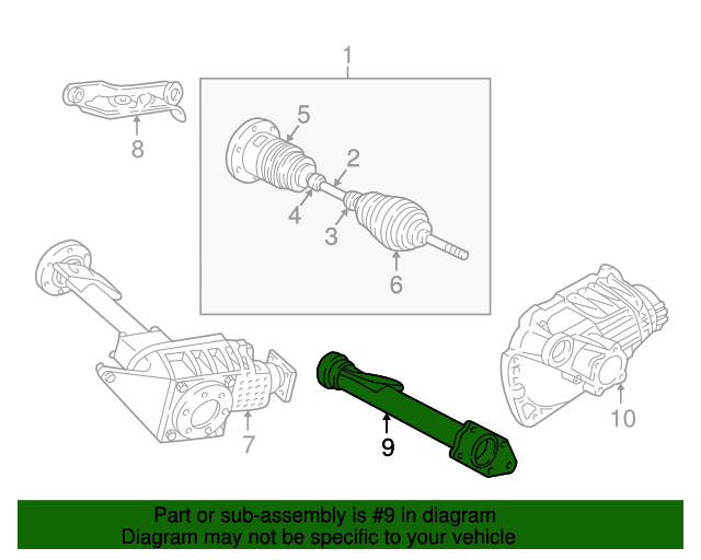 19972005 GM Output Shaft Tube Assembly 26053316