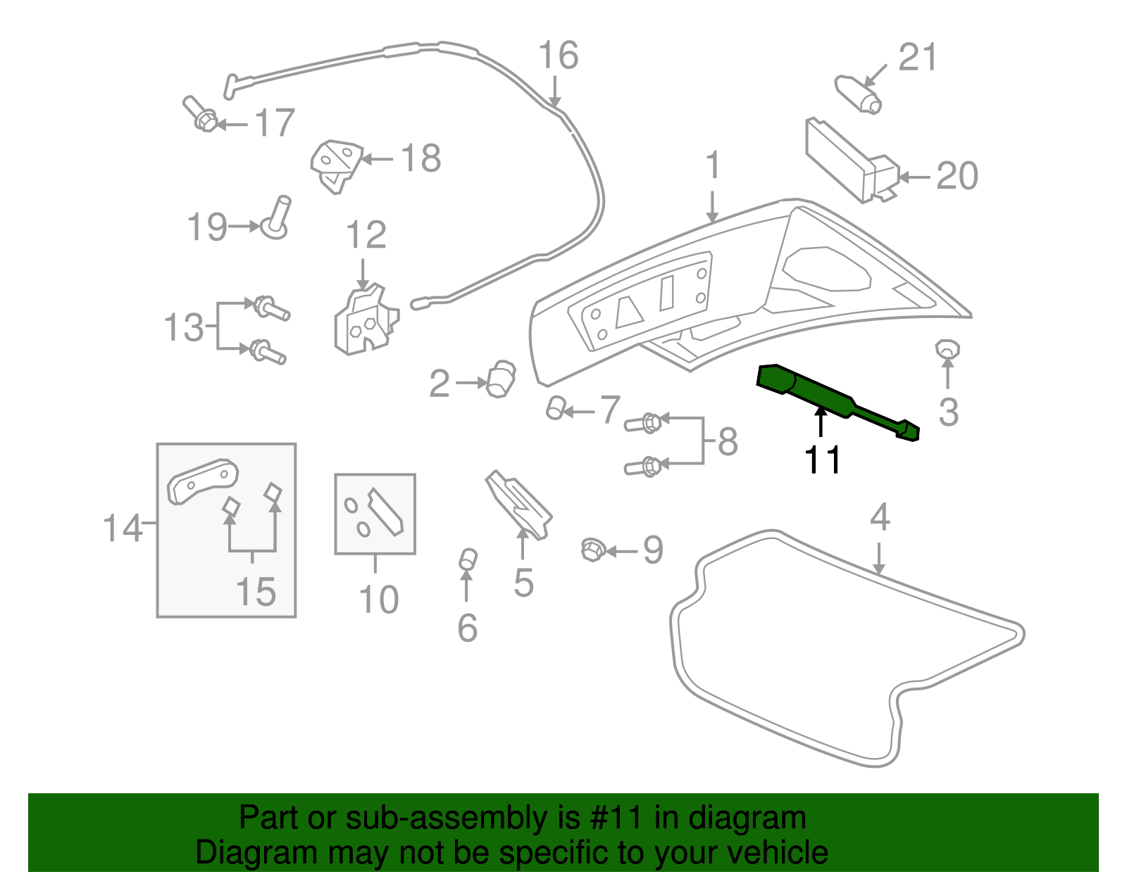 Deck Lid Strut - GM (92213658)