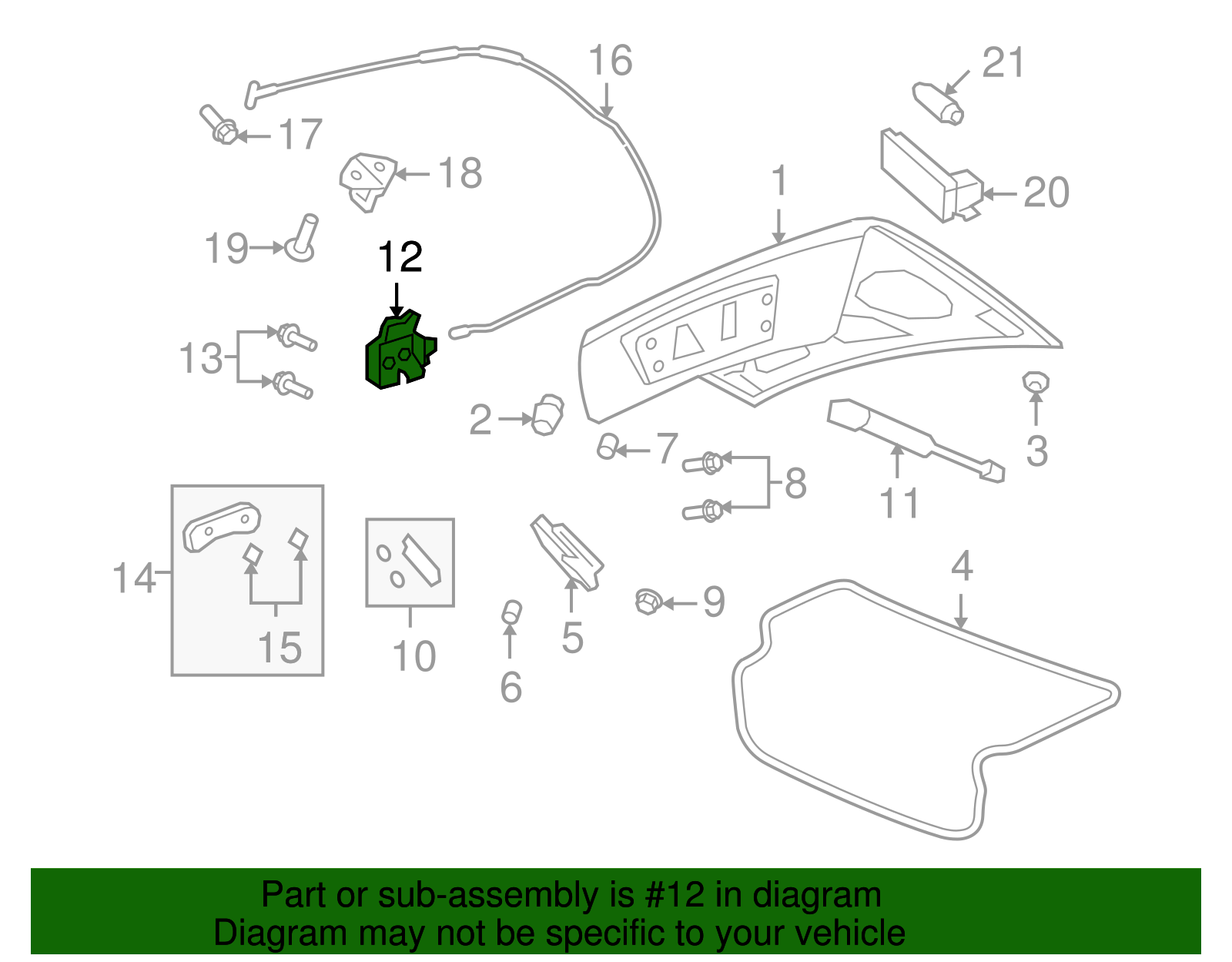 Deck Lid Latch - GM (92228108)