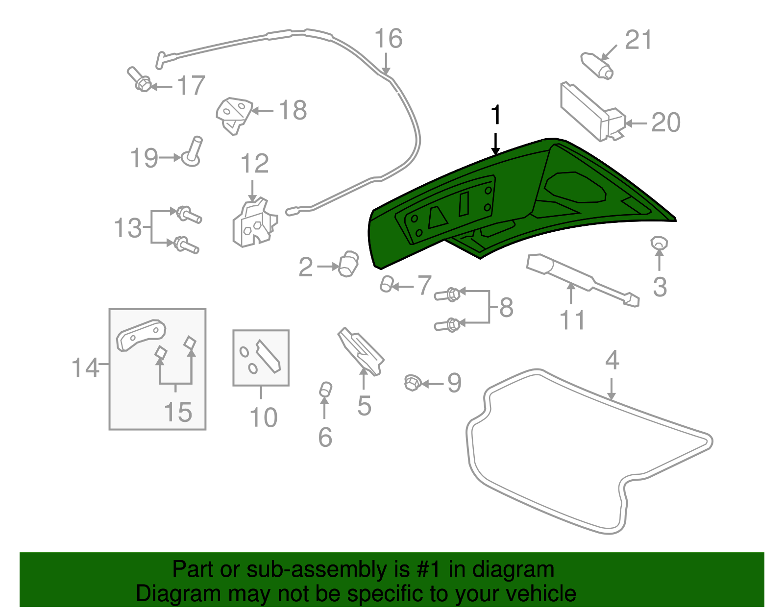 Trunk Lid - GM (92218258)