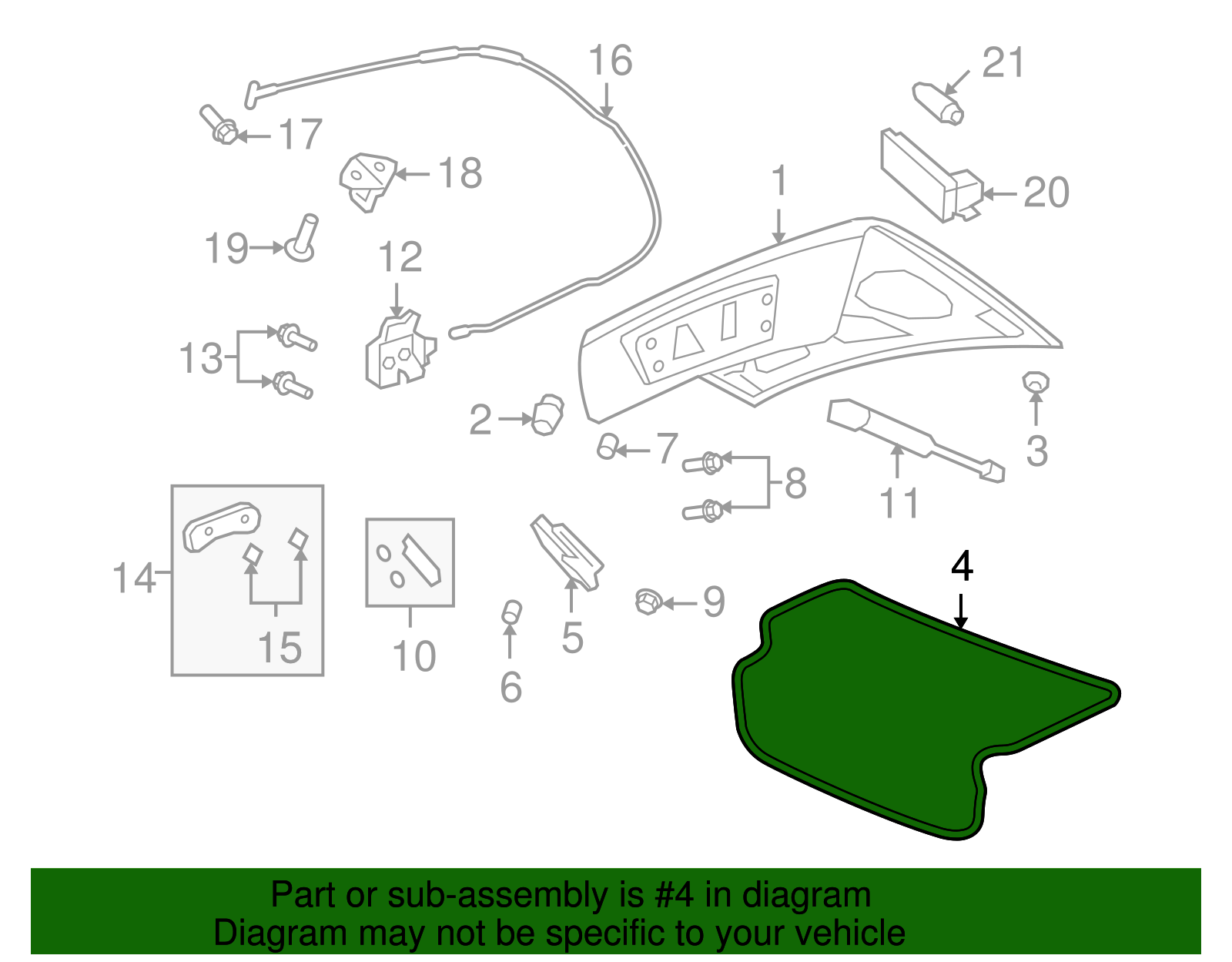 Weatherstrip, R/Cmpt Lid - GM (92232696)