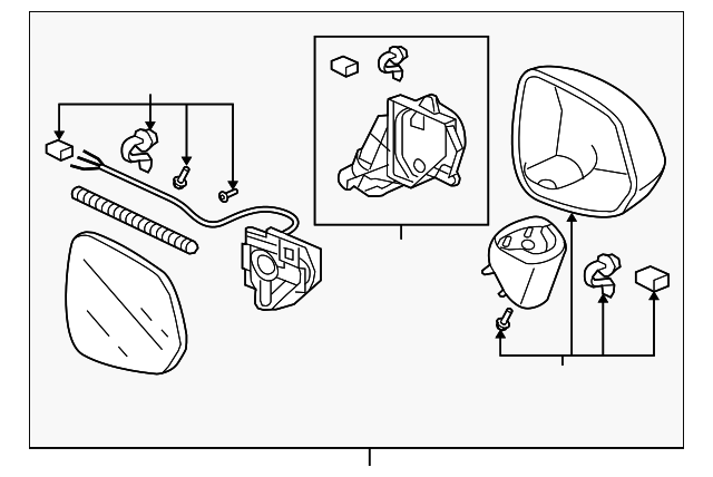 Genuine Honda Parts 76250-SLN-A01ZE Honda Fit Left Side Storm Silver Metallic Door Mirror Assembly Genuine Honda Parts 76250-SLN-A01ZE Honda Fit Left Side Storm Silver Metallic Door Mirror Assembly