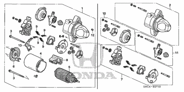 Starter Motor (Mitsuba) for 2011 Honda Civic #0