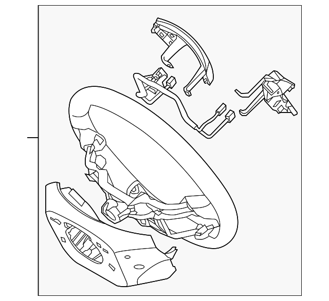 Genuine Hyundai 56110-3X000-HZ Steering Wheel Assembly