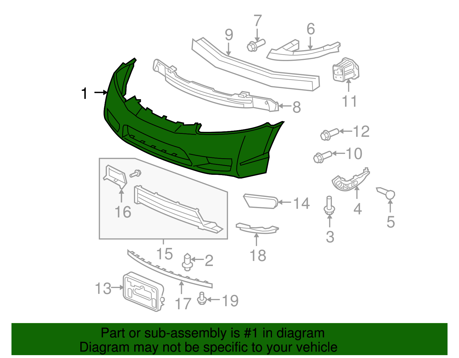 OEM 2009-2011 Honda Civic Bumper Cover 04711-SNA-A90ZZ | Honda ...