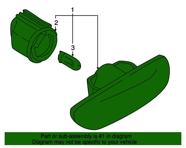 20012007 Volvo Side Marker Lamp Passenger Side (RH) 30722644