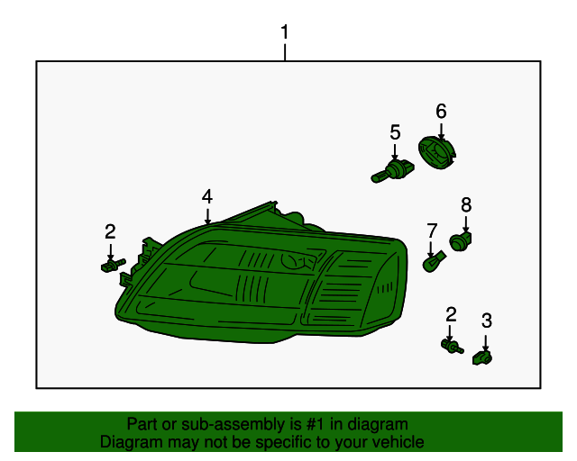 MR971931 - Composite Assembly 2004-2011 Mitsubishi Endeavor 