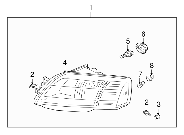 MR971931 - Composite Assembly 2004-2011 Mitsubishi Endeavor  