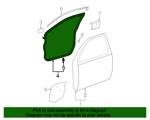 6786233050 Door WeatherStrip 20022006 Lexus DiscMonster
