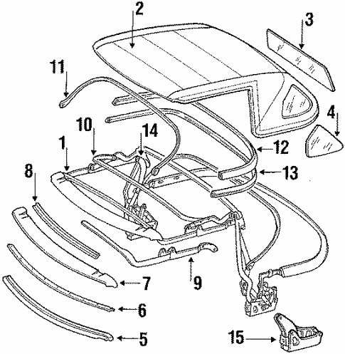 Folding Top for 1986 Mercedes-Benz 560 SL #0