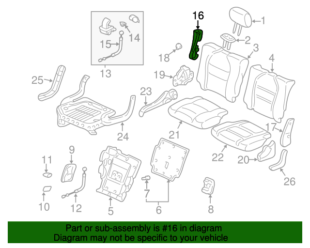 Honda Genuine Seat Bracket Cover 81357-S9V-A01ZA Honda Genuine Seat Bracket Cover 81357-S9V-A01ZA