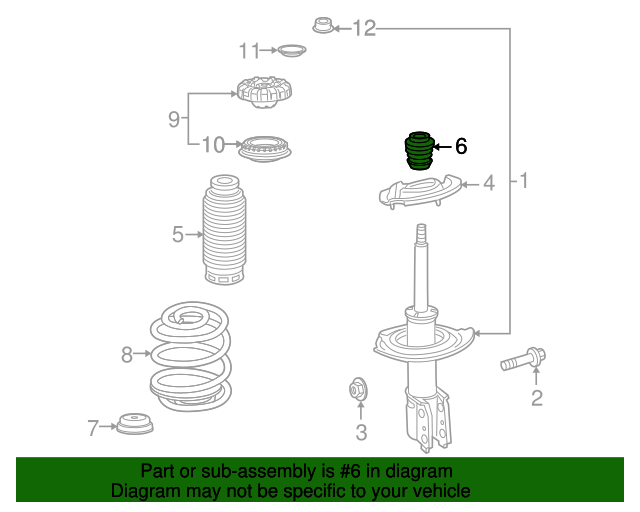 20102016 Cadillac SRX Suspension Strut Bumper 15871627