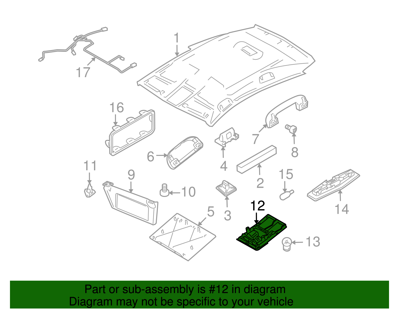 Console, Roof - GM (94701278)