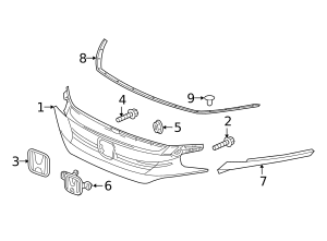 Genuine Honda 2016-2018 Honda Pilot - Base Front Emblem 71125-TG7-A01