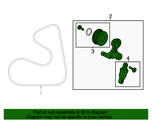 20132024 Honda Belt Tensioner 311705A2A03 Honda Factory Parts