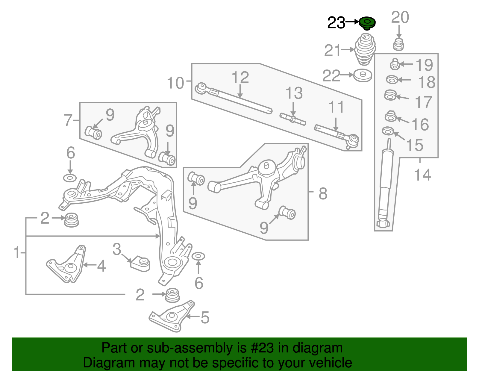 Bumper, Rear Suspension Jounce - Cadillac (90250800)