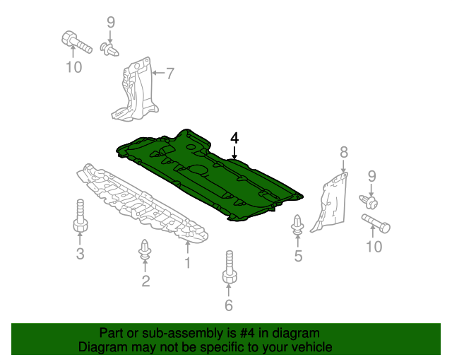 20042010 Mazda OEM NEW 20042010 Mazda 5 3 Lower Shield Under Cover