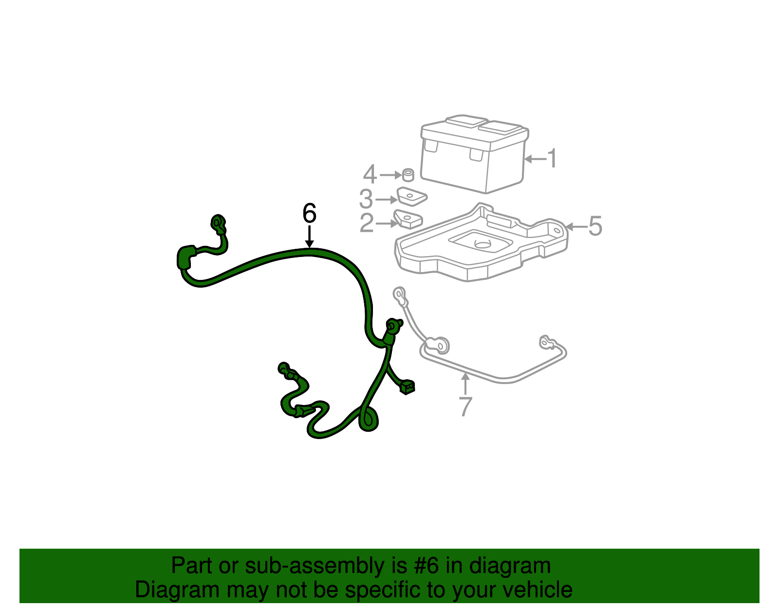 Negative Cable - GM (88986185)