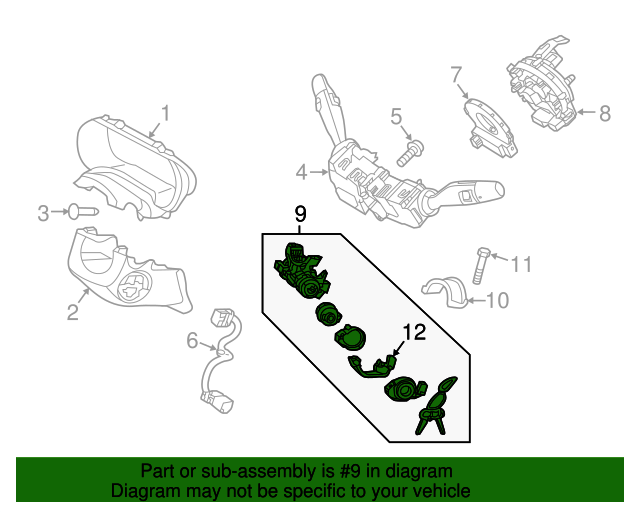 81900D5B00 Ignition Lock Cylinder 20162020 Kia Optima Kia.Parts Store